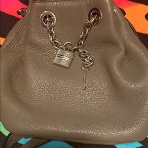 Michael Kors Gray Chained Pull bag